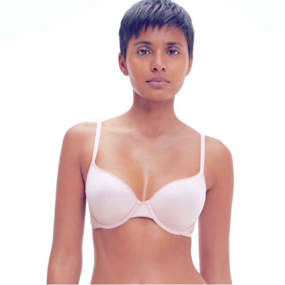 Brand New Calvin Klein Sheer Marquisette Lightly Lined Demi Bra Transparent 34A